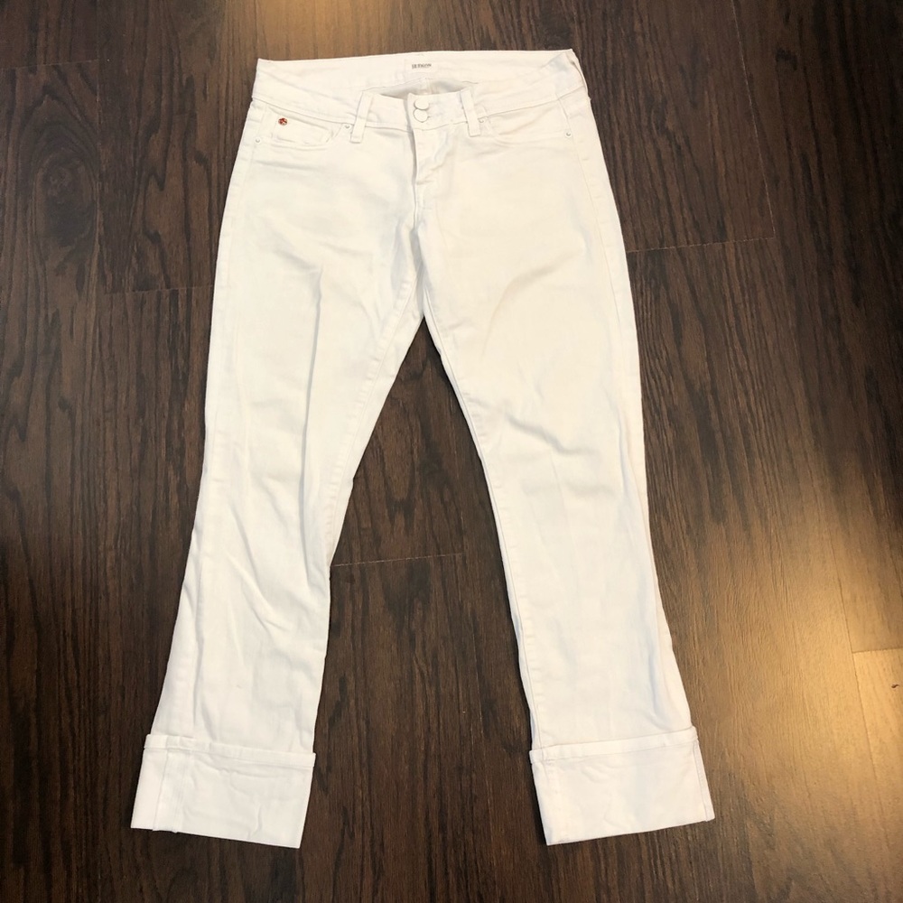 Hudson jeans white Ginny Crop straight cuffed 28